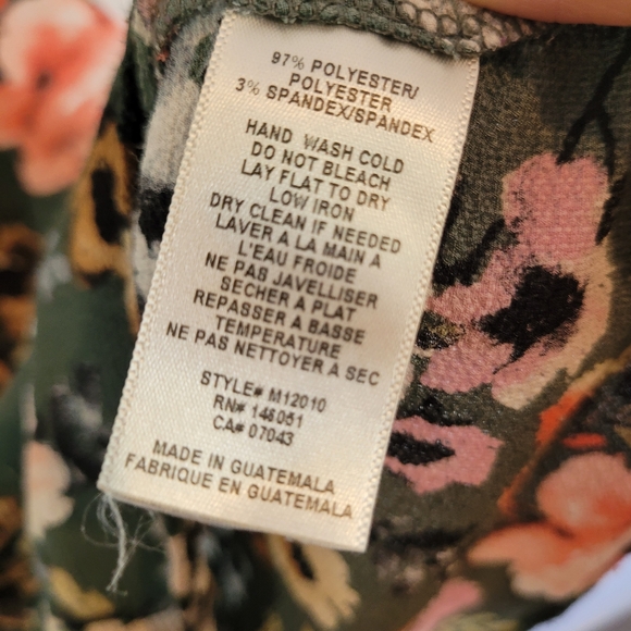 Floral Green Flowy Top With Ruffle Sleeves by Faith and Joy - Picture 14 of 16